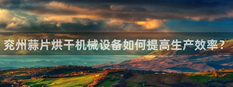 杏盛平台主管：兖州蒜片烘干机械设备如何提高生产效率？