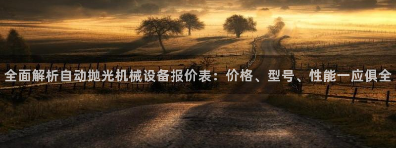 杏盛平台开户：全面解析自动抛光机械设备报价表：价格、型号、性能一应俱全