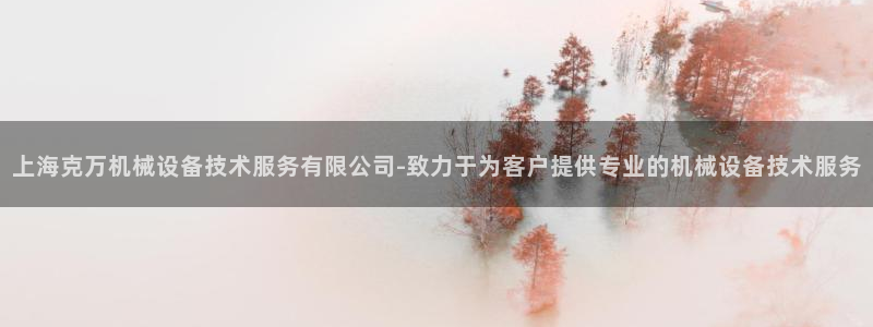 杏盛平台官网：上海克万机械设备技术服务有限公司-致力于为客户提供专业的机械设备技