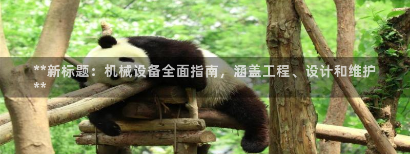 杏盛官方平台：**新标题：机械设备全面指南，涵盖工程、设计和维护
**