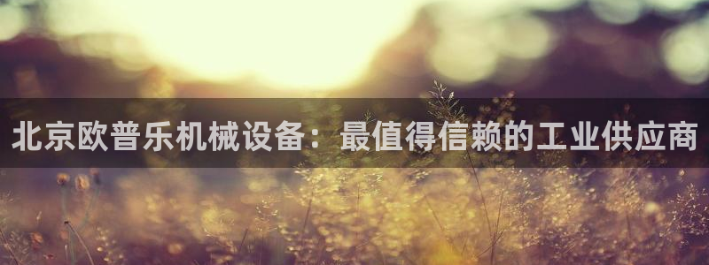 杏盛平台官网：北京欧普乐机械设备：最值得信赖的工业供应商