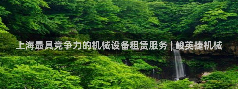 杏盛app下载：上海最具竞争力的机械设备租赁服务 | 峻英捷机械