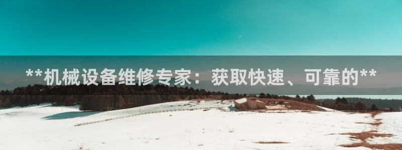 杏盛平台官网：**机械设备维修专家：获取快速、可靠的**
