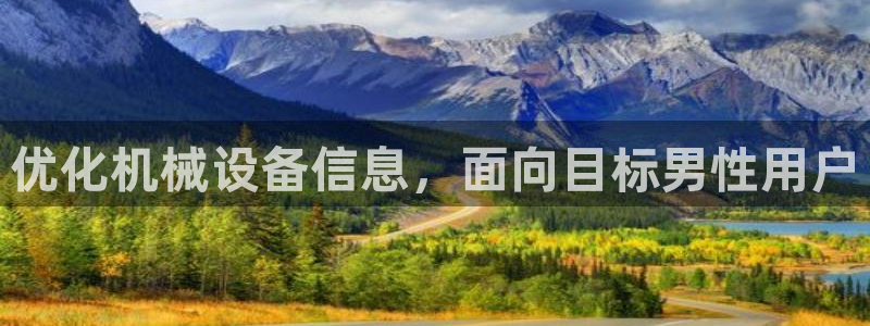 杏盛平台：优化机械设备信息，面向目标男性用户