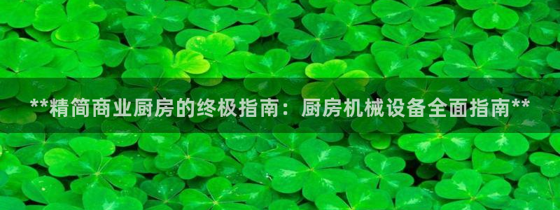 杏盛乐岳35994誓：**精简商业厨房的终极指南：厨房机械设备全面指南**