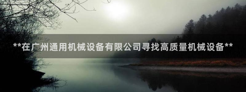 杏盛官方平台：**在广州通用机械设备有限公司寻找高质量机械设备**