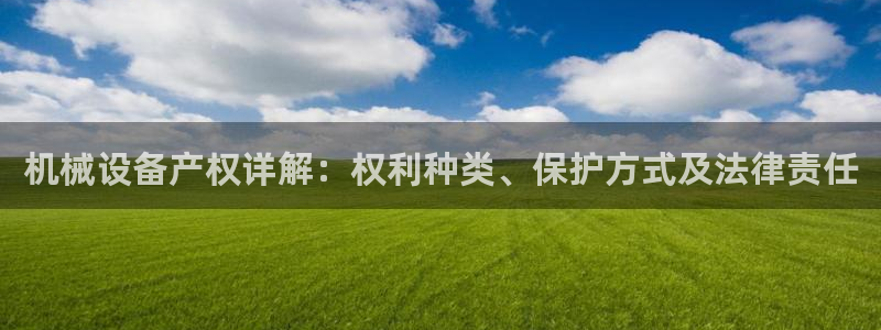 杏盛平台上级：机械设备产权详解：权利种类、保护方式及法律责任