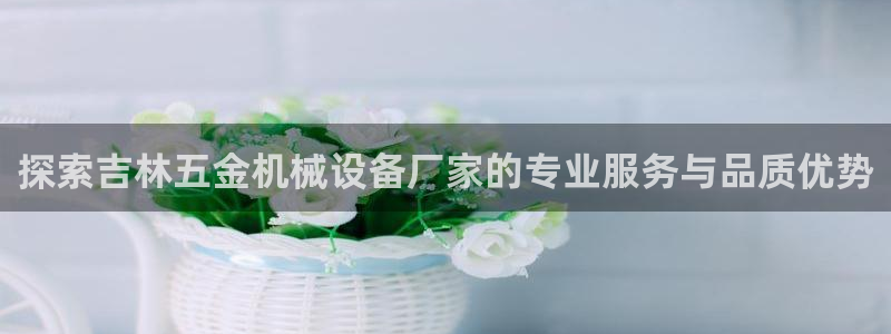 杏盛开户地址：探索吉林五金机械设备厂家的专业服务与品质优势