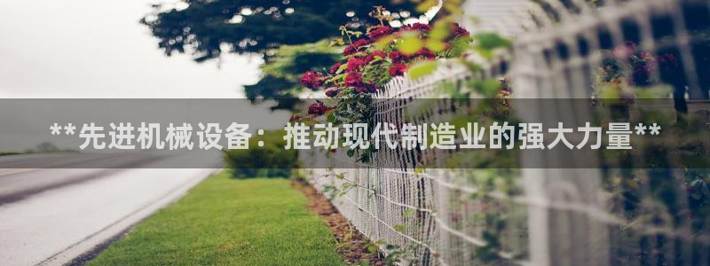 杏盛平台代理注册：**先进机械设备：推动现代制造业的强大力量**