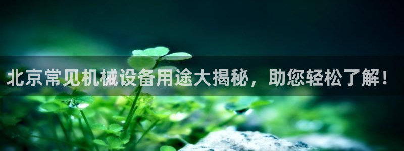 杏盛平台官网：北京常见机械设备用途大揭秘，助您轻松了解！