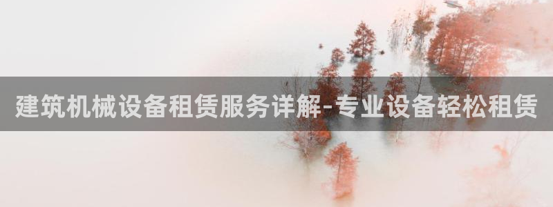 杏盛平台官网注册登录：建筑机械设备租赁服务详解-专业设备轻松租赁