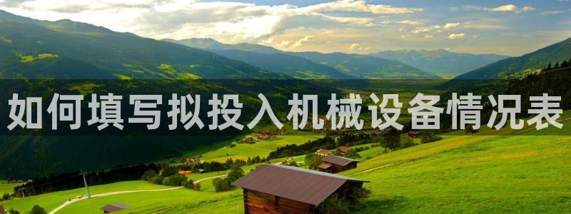 杏盛平台登陆地址：如何填写拟投入机械设备情况表